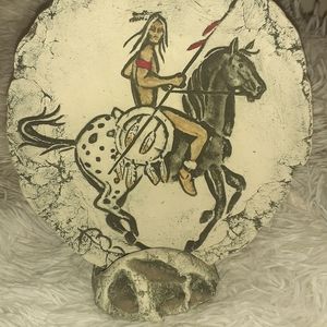 Native American Shapes of Clay Indian Stan Mount St Helen Plaque Art Pottery